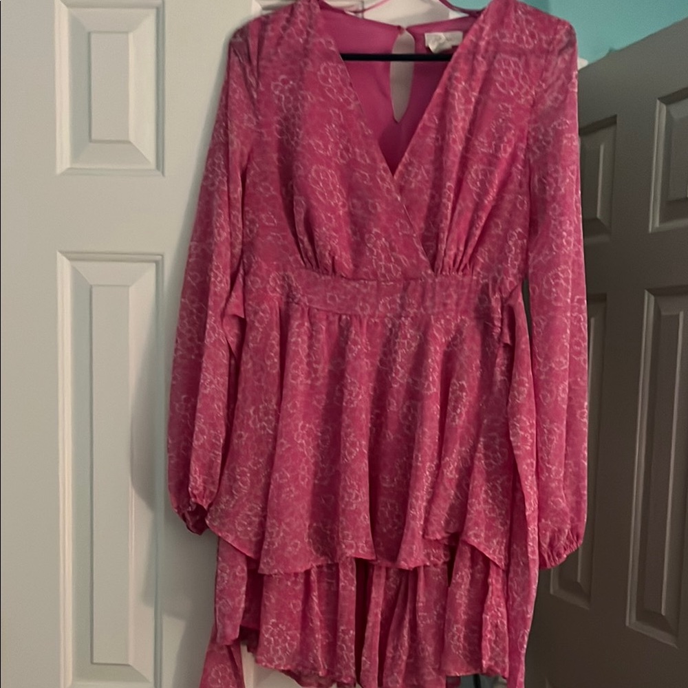 Elegant Pink Mini Dress